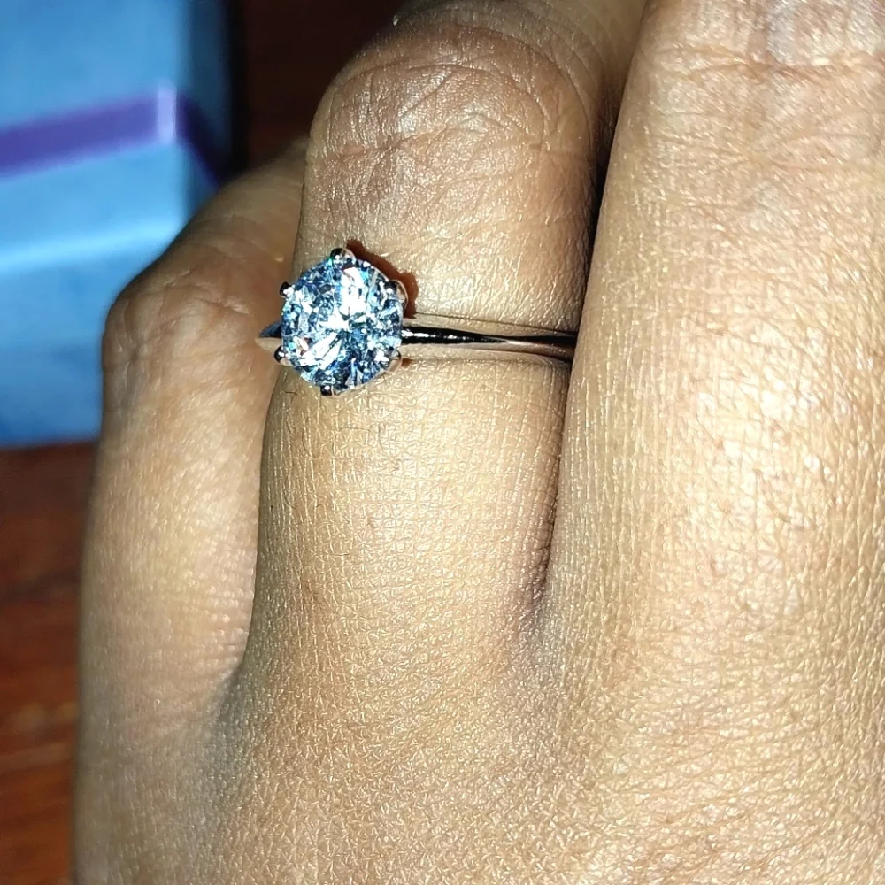 925 sterling silver Diamond wedding ring.